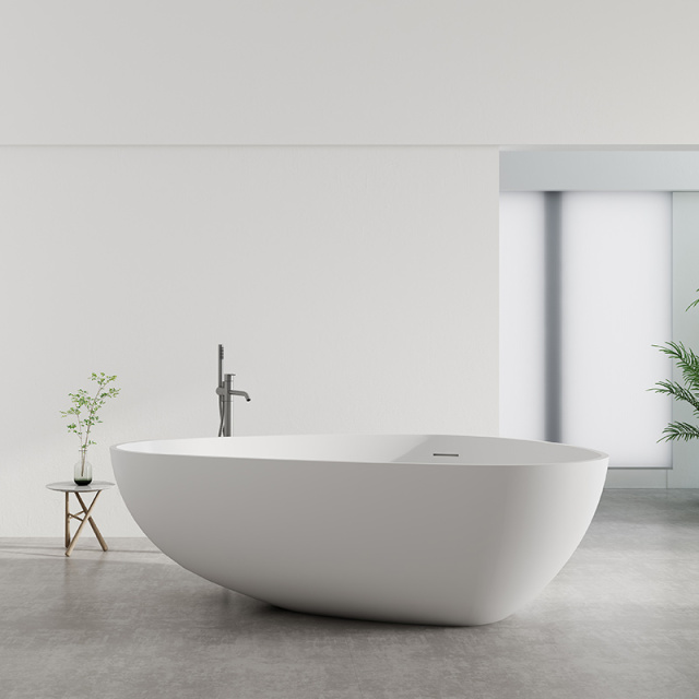 Supplier Shell-Shaped ODM Freestanding Artificial Stone Bathtub XA-8839