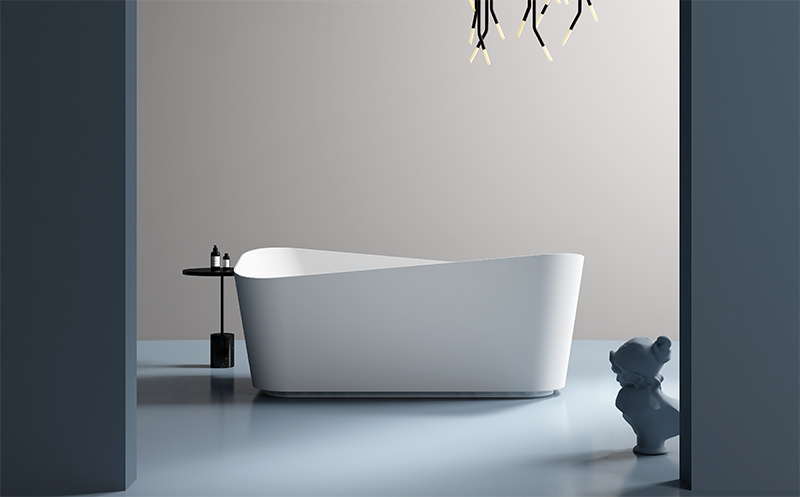 Rectangle Unique Design Freestanding Artificial Stone Bathtub TW-8615