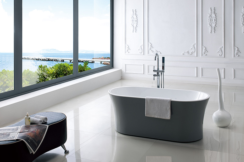 Colorful Oval Freestanding Acrylic Bathtub XA-125