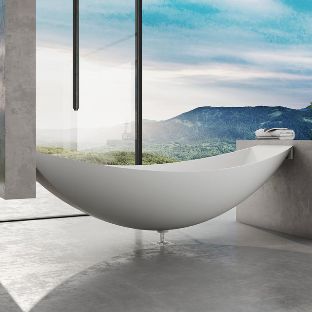 Manufacturer China Newest Design Floating Acrylic Suspended Hammock Bathtub TW-6697