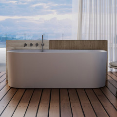 Wholesale High End Quality Back To Wall Freestanding Acrylic Bathtub TW-7733