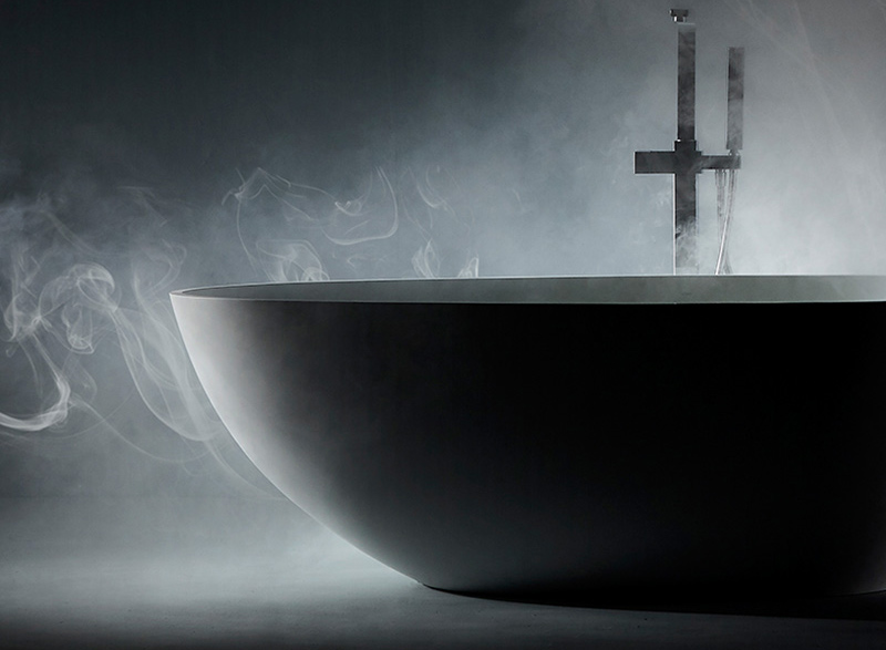 Colorful Oval Egg-Shaped Freestanding Artificial Stone Bathtub XA-8806