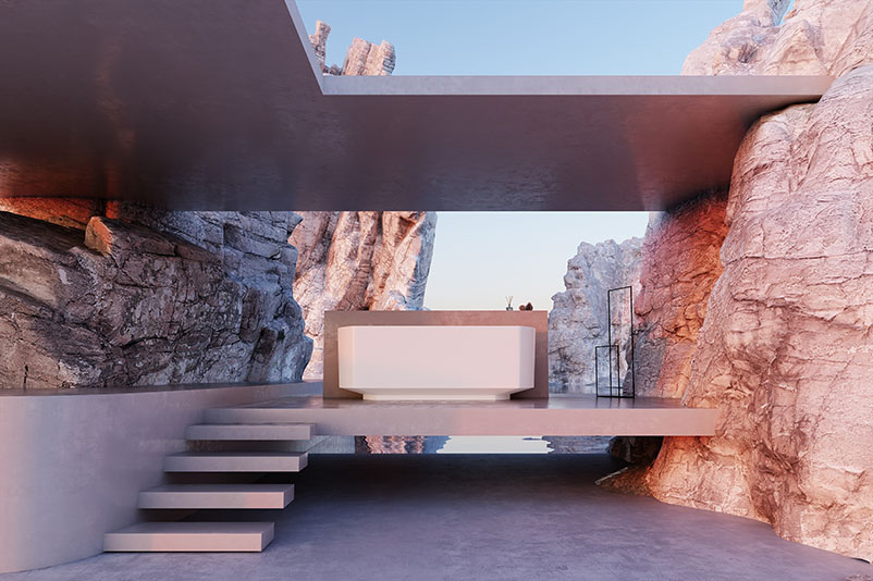 Back To Wall Freestanding Acrylic Bathtub TW-7763