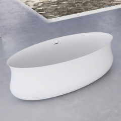 European Style Freestanding Oval Artificial Stone Bathtub TW-8107