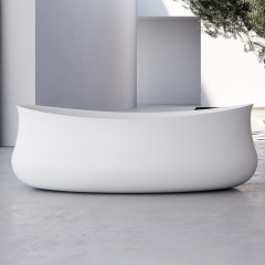 Europe Elegant Freestanding Artificial Stone Bathtub TW-8108
