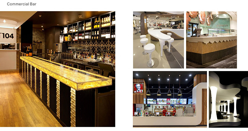 T&W Solid Surface Sheets Application