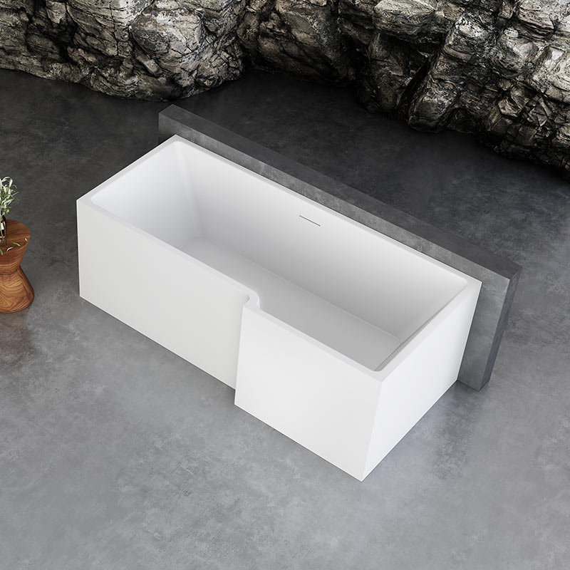 Unique Latest Design Self Standing Back To Wall Acrylic Bathtub TW-7205