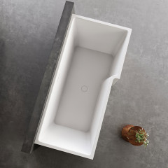 Unique Latest Design Self Standing Back To Wall Acrylic Bathtub TW-7205
