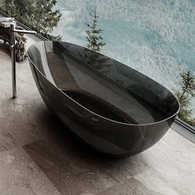 Promotional Specials Colored Freestanding Solid Surface Clear Resin Bathtub XA-8866T