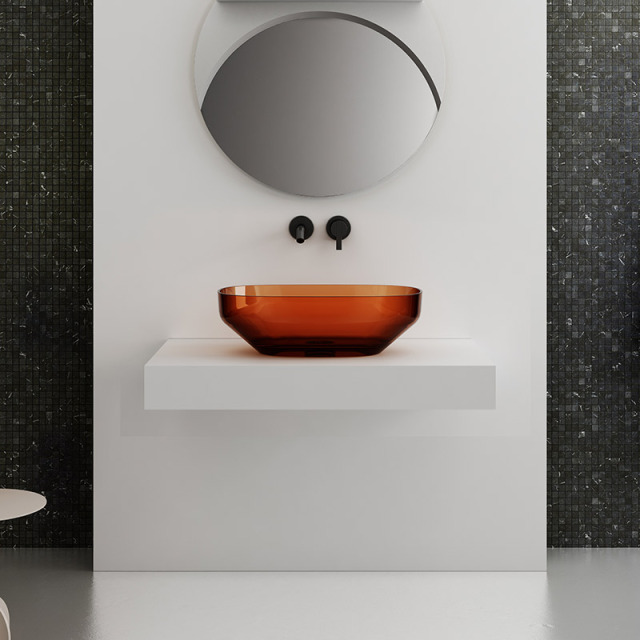 Supplier Above Counter Top Transparent Wash Sink TW-A103T