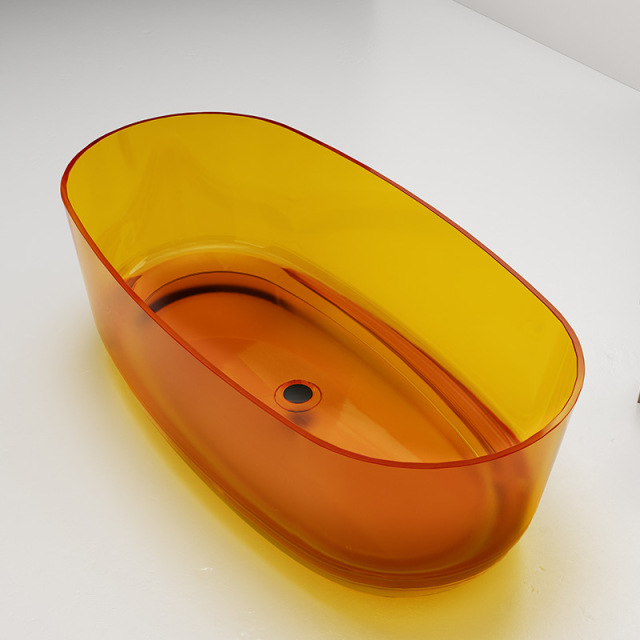 Quality Wholesale Unique Design Oval Freestanding Artificial Stone Transparent Bathtub XA-8859T