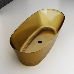 Factory Supply Quality Assurance Freestanding Transparent Stone Resin Bathtub XA-8831T