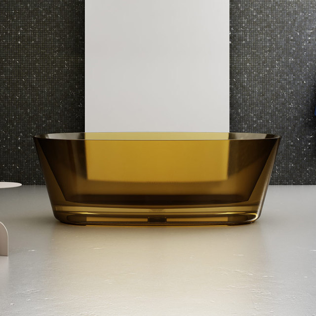 Factory Supply Quality Assurance Freestanding Transparent Stone Resin Bathtub XA-8831T