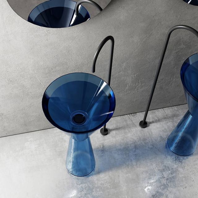 Quality Wholesale Unique Design Freestanding Transparent Pedestal Sink TW-Z362T