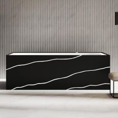 Colorful Rectangle Textured Stone Freestanding Artificial Stone Bathtub SW-6601