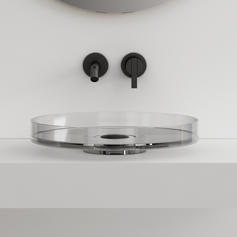Manufacturer Above Counter Top Transparent Artificial Stone Wash Sink XA-A59T