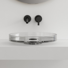 Manufacturer Above Counter Top Transparent Artificial Stone Wash Sink XA-A59T