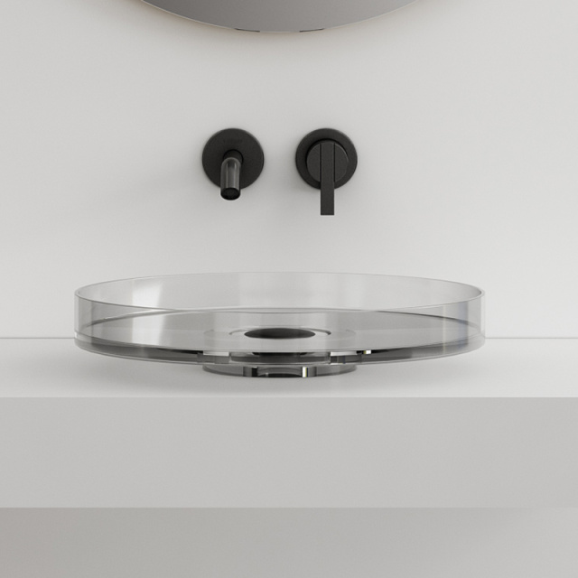 Manufacturer Above Counter Top Transparent Artificial Stone Wash Sink XA-A59T