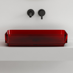 Supplier Above Counter Top Clear Resin Wash Sink TW-A109T