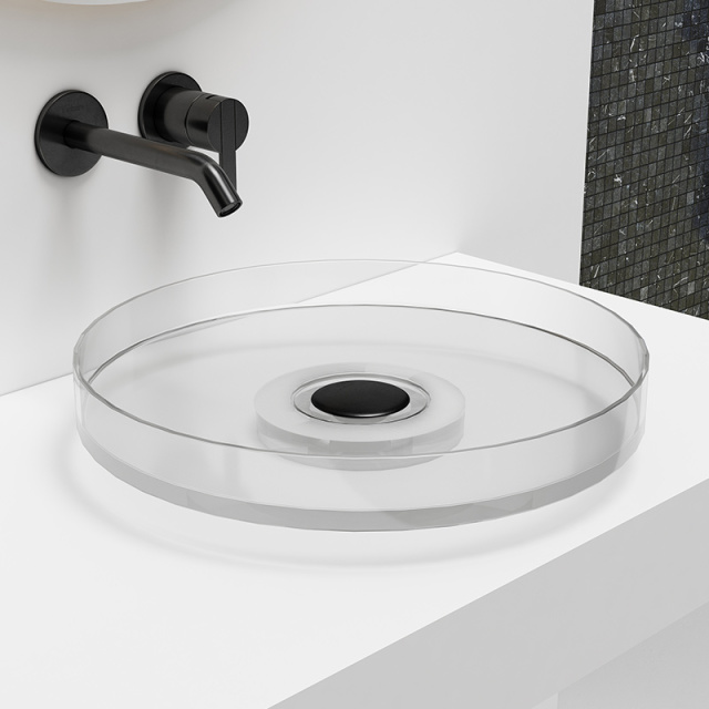 Manufacturer Above Counter Top Transparent Artificial Stone Wash Sink XA-A59T