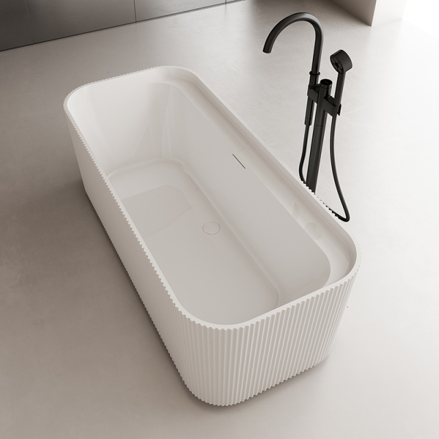 Popular Wholesale Designer Rectangle Freestanding Acrylic Fluted Tubs TW-7132