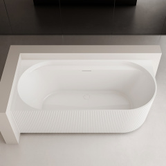 China Wholesale Factory Acrylic Freestanding Fluted Bathtub TW-7133R