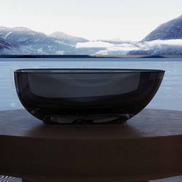 Exporter Egg Shape Freestanding Clear Resin Bathtub TW-8202T