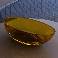 Supplier Freestanding Clear Resin Bathtub TW-8203T