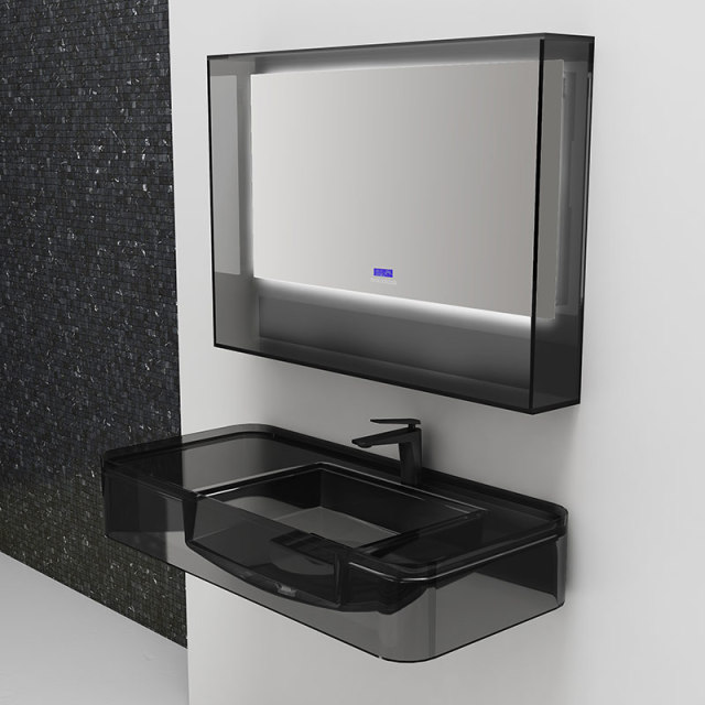 Manufacturer Wall Hung Clear Resin Wash Basin TW-G823T