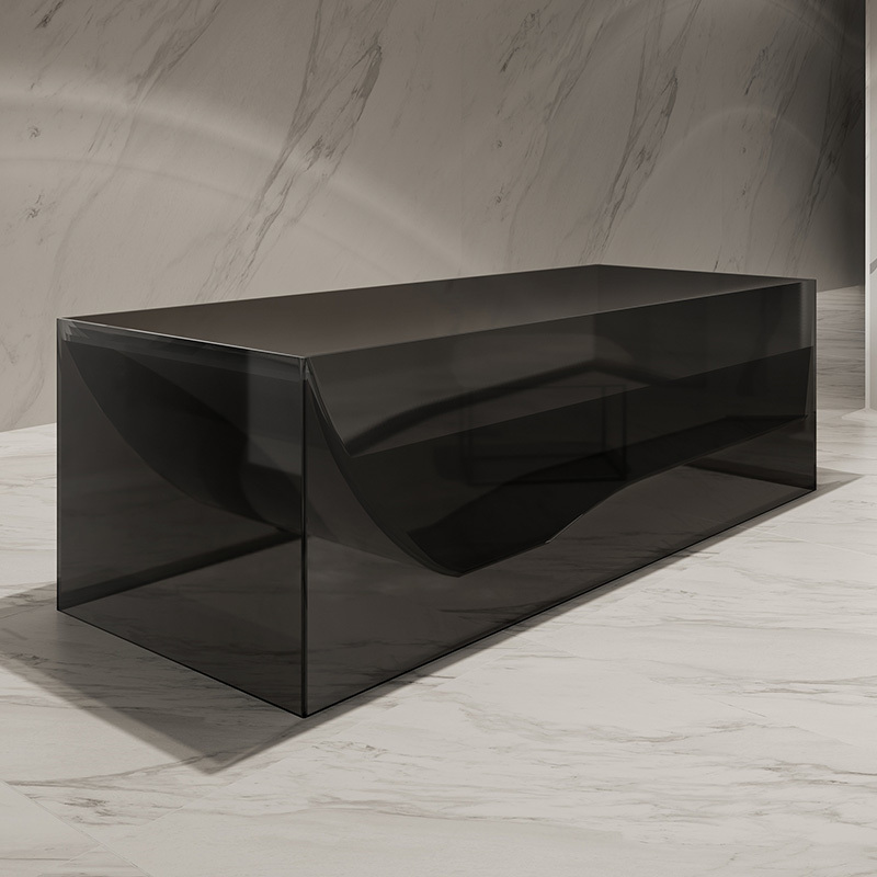 Modern Design See-Through Freestanding Transparent Resin Bathtub TW-8572T