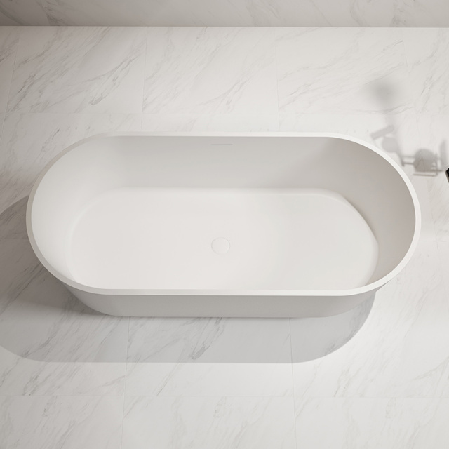 Manufacturer Elegant Freestanding Artificial Stone Bathtub TW-8701