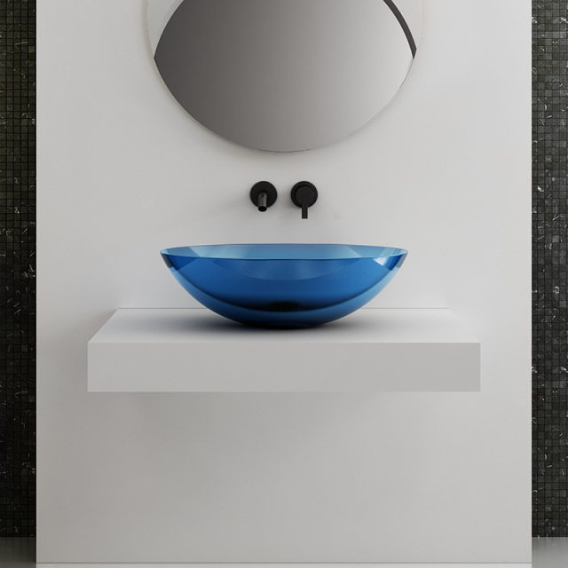 China Wholesale Factory Above Counter Top Transparent Wash Sink XA-A72T