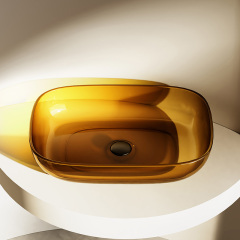 Factory Supply Quality Assurance Above Counter Top Translucent Wash Hand Basin TW-A102T