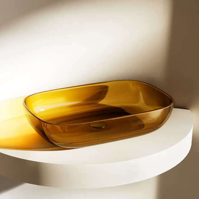 Factory Supply Quality Assurance Above Counter Top Translucent Wash Hand Basin TW-A102T