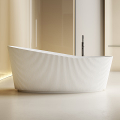 Supplier Freestanding Fluted Solid Surface Bathtub TW-8198