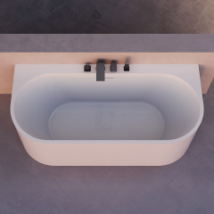 Quality Wholesale Unique Design Oval Back To Wall Freestanding Acrylic Bathtub TW-6631