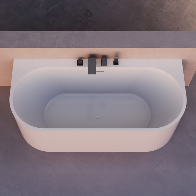 Quality Wholesale Unique Design Oval Back To Wall Freestanding Acrylic Bathtub TW-6631