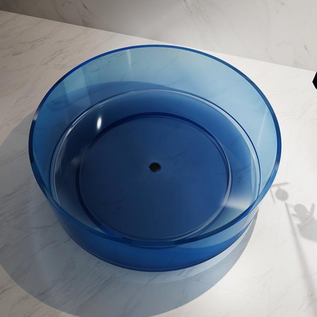 China Wholesale Factory Freestanding Transparent Clear Resin Bathtub TW-8709T