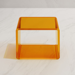Quality Wholesale Unique Design Transparent Resin Solid Surface Stool XA-C02T