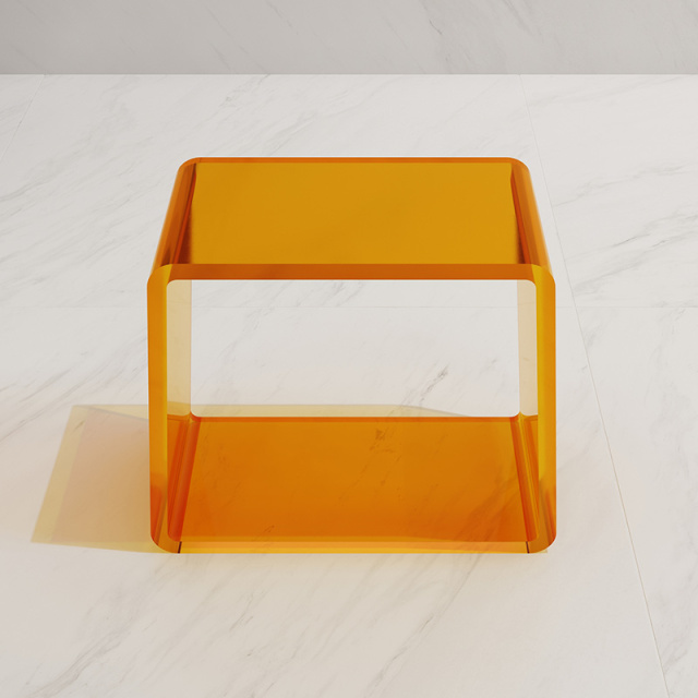 Quality Wholesale Unique Design Transparent Resin Solid Surface Stool XA-C02T