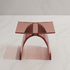 Factory Supply Quality Assurance Clear Resin Solid Surface Stool XA-C01T