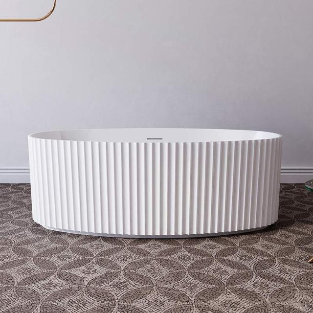 Exporter High Quality Standalone Acrylic Fluted Bathtub TW-7128