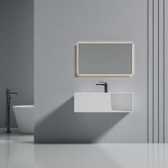 Hot Style Wholesale Wall-Mount Solid Surface Single Bathroom Sink XA-G34L