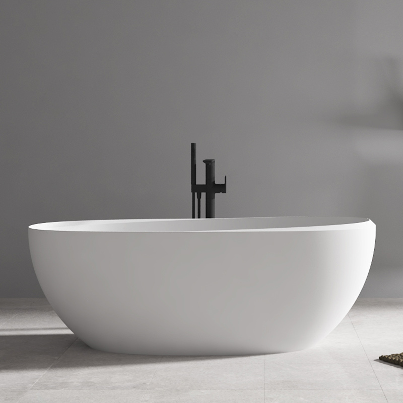 Quality Wholesale Unique Design Egg-Shaped Stone Resin Bathtub XA-8817