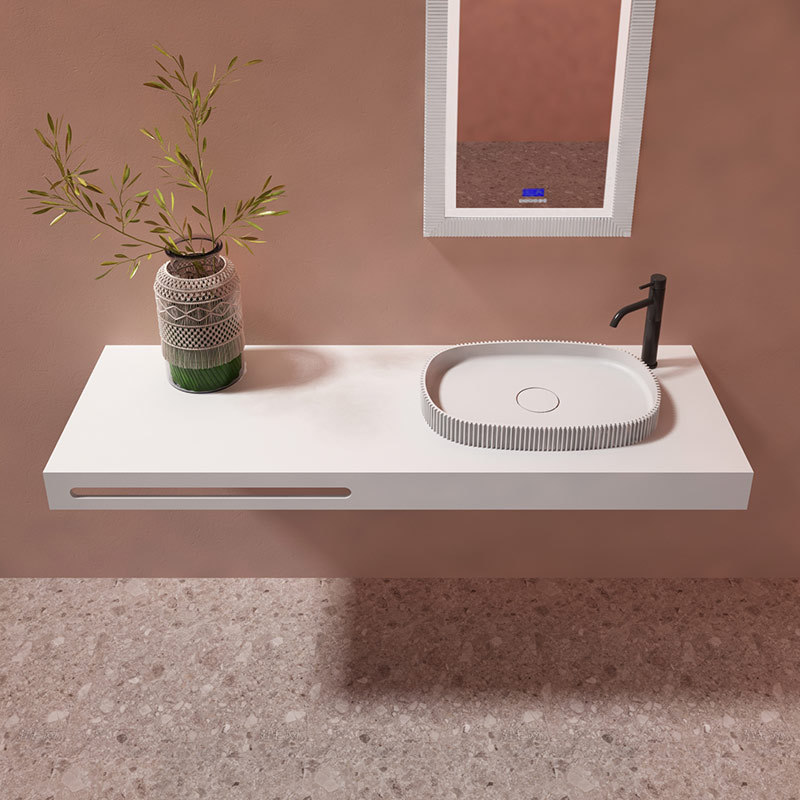 Wholesale High End Quality Wall-Mount Hung Artificial Stone Countertop TW-8681T