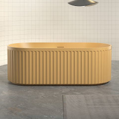 China Wholesale Factory Freestanding Fluted Artificial Stone Bathtub TW-8111