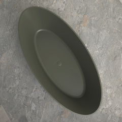 Exporter Freestanding Fluted Artificial Stone Bathtub TW-8187