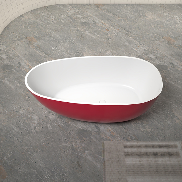 Factory Wholesale Freestanding Artificial Poly Stone Bathtub XA-8806