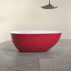 Factory Wholesale Freestanding Artificial Poly Stone Bathtub XA-8806