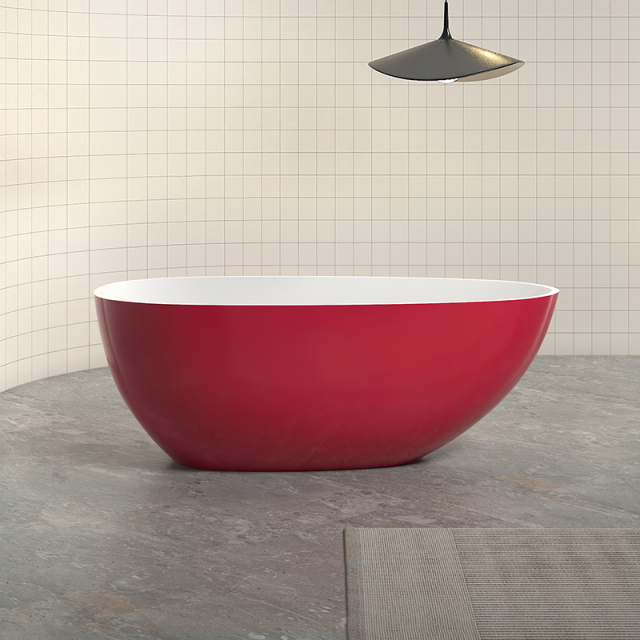 Factory Wholesale Freestanding Artificial Poly Stone Bathtub XA-8806